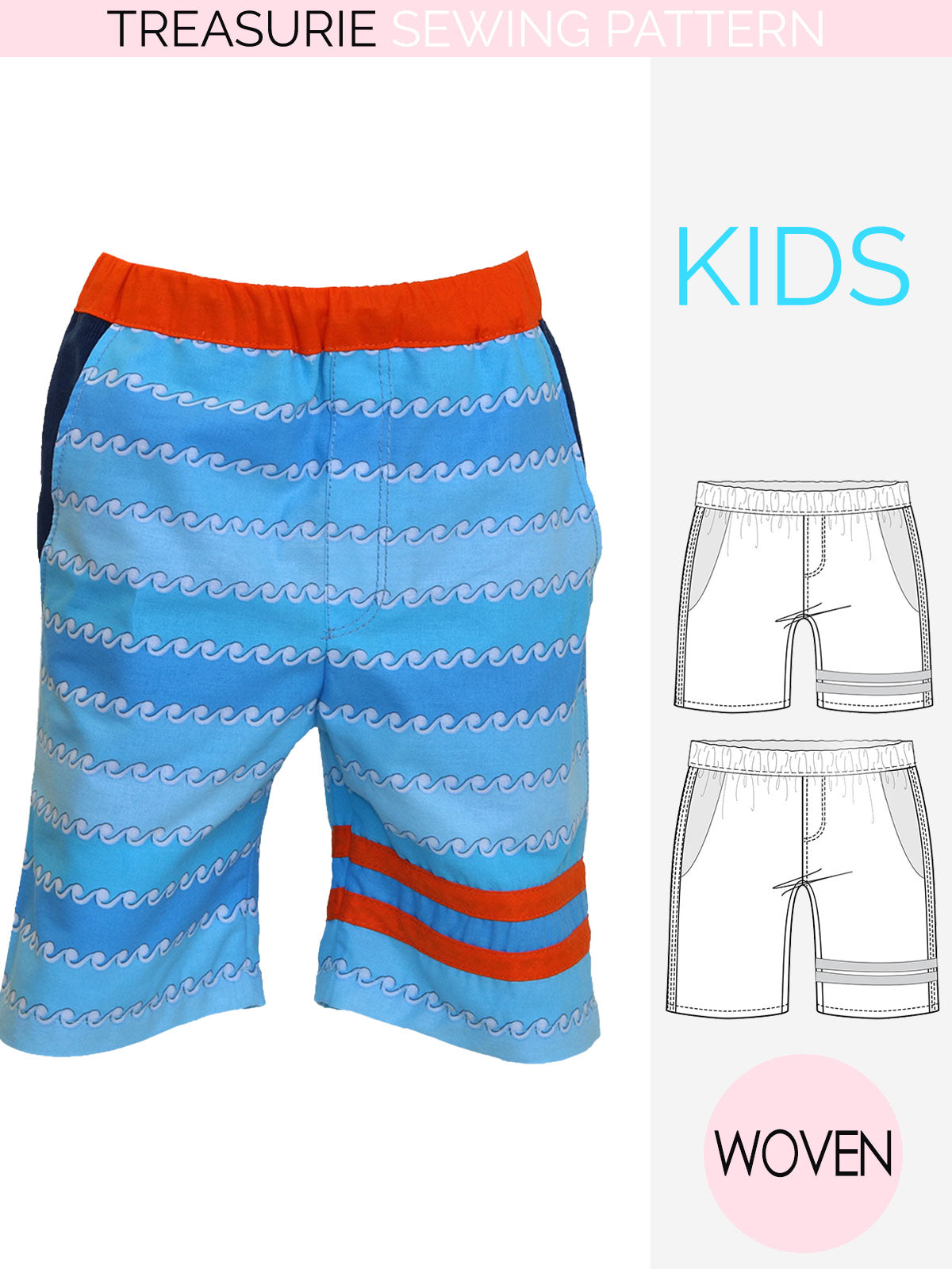 Boys Stripe Shorts Sewing Pattern – TREASURIE boys-stripe-shorts-sewing-pattern-treasurie