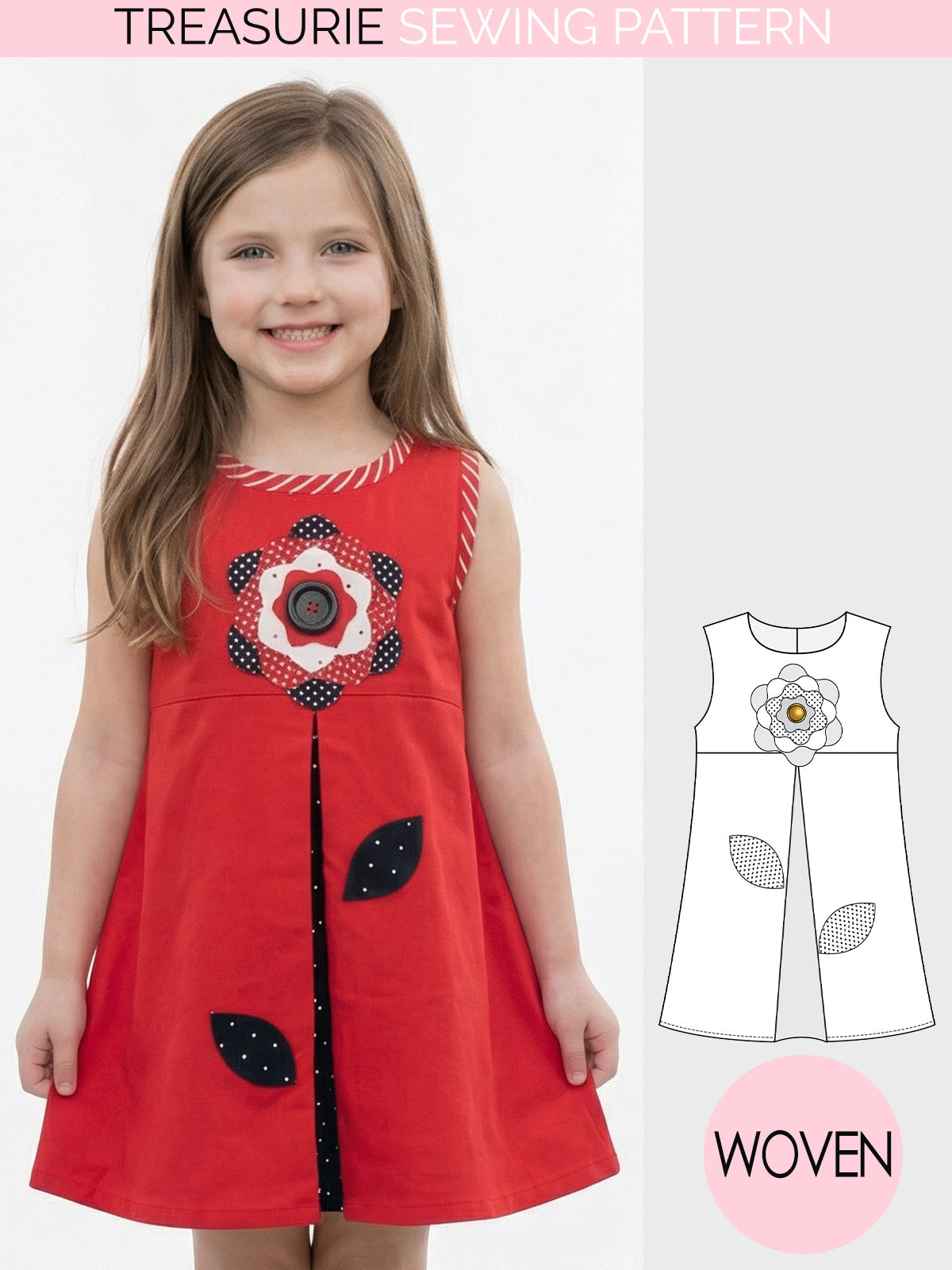 Bella Girls Dress Sewing Pattern TREASURIE Bella Girls Dress Sewing Pattern TREASURIE