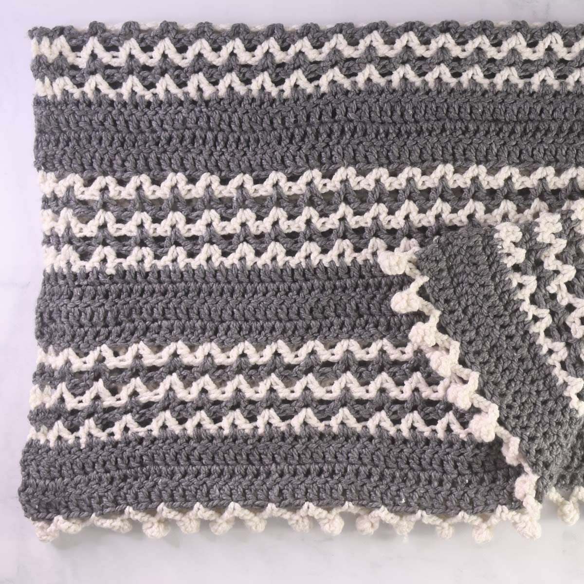 V-Stitch Blanket Crochet Pattern – TREASURIE