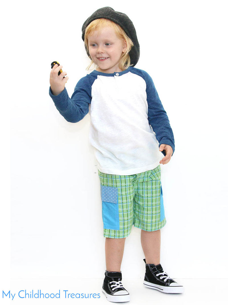 Boys Shorts Sewing Pattern - CARGO (P301)