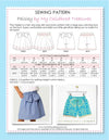 PAISLEY - Girls Shorts Sewing Pattern, Girls Skirt Sewing Pattern