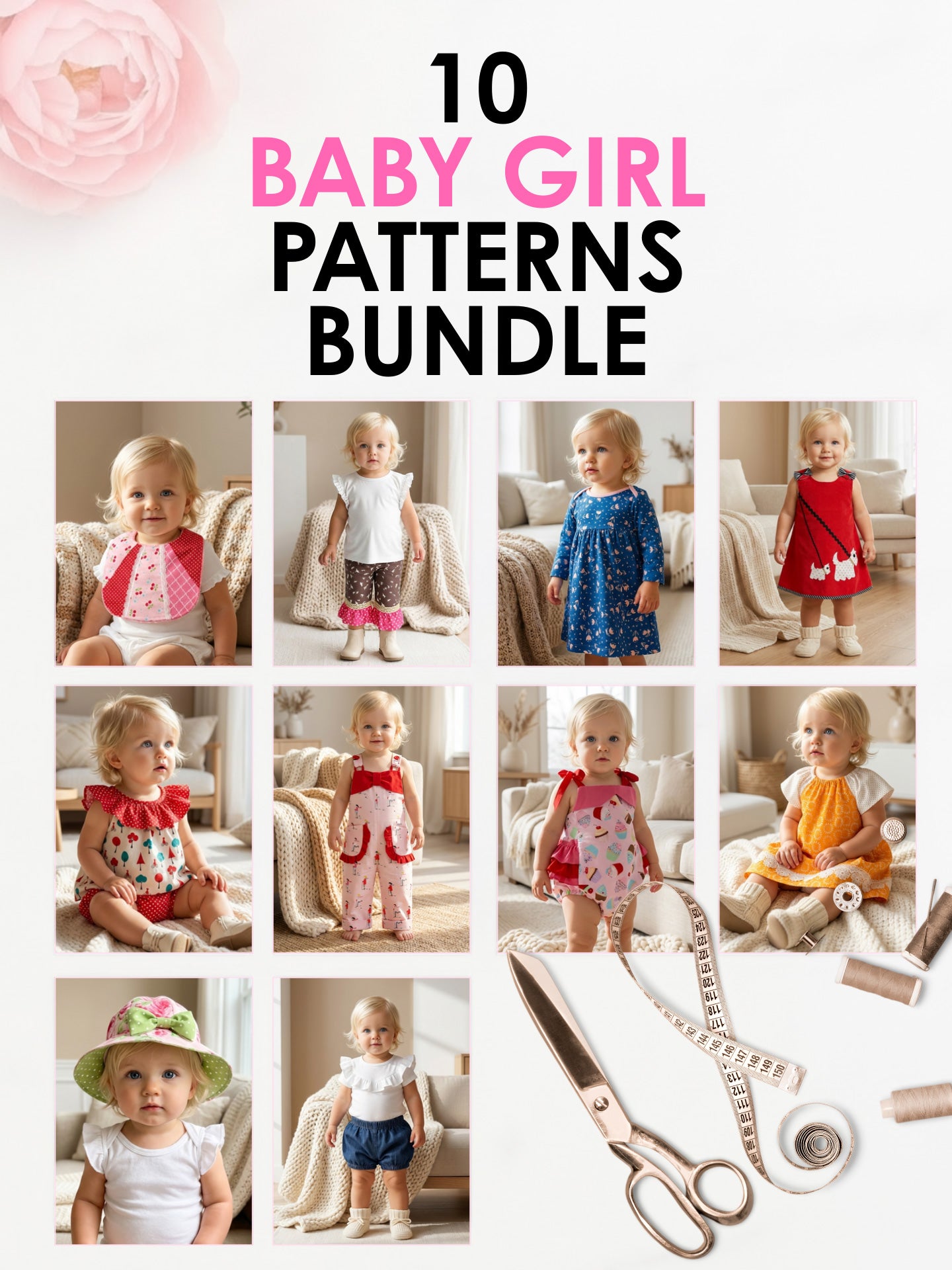 Target Baby Pattern Baby Girl Sewing Pattern Bundle – 10 Baby Patterns – TREASURIE