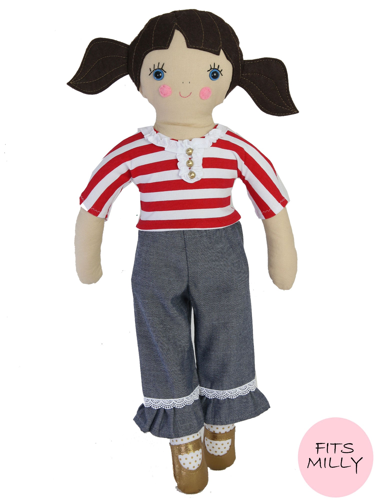 18" doll clothes patterns - FREE T-SHIRT (D1308)