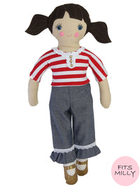 18" doll clothes patterns - FREE T-SHIRT (D1308)