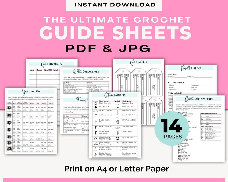 Crochet Reference Sheets – TREASURIE