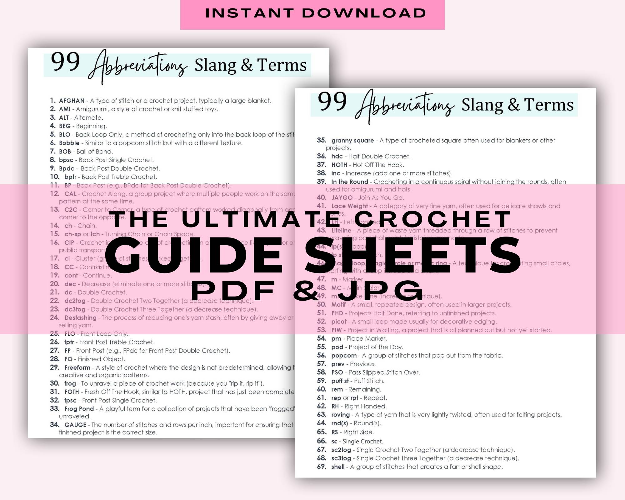 Crochet Reference Sheets – TREASURIE crochet-reference-sheets-treasurie