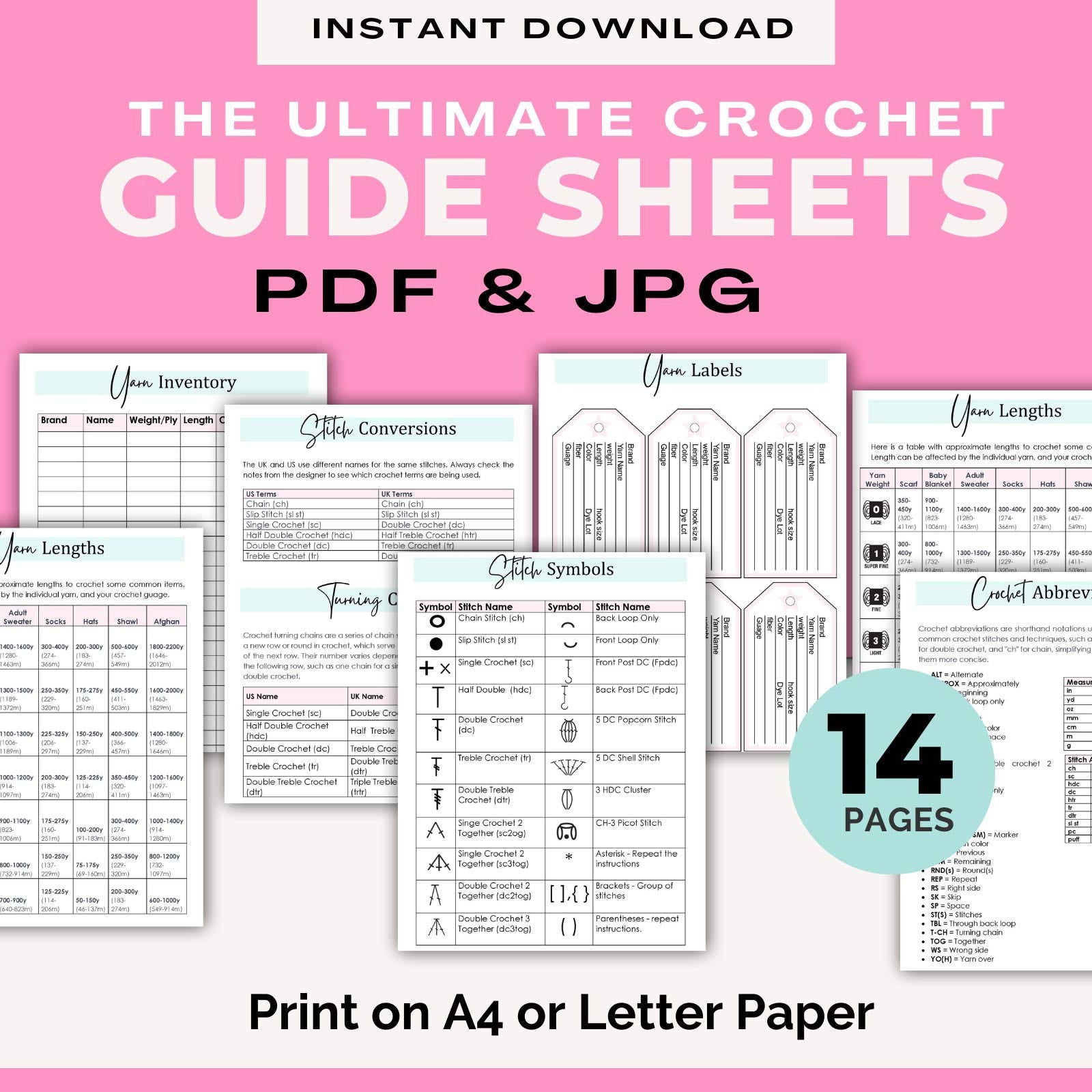 Crochet Reference Sheets – TREASURIE