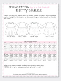 BETTY - Girls Dress Patterns (0-6T)