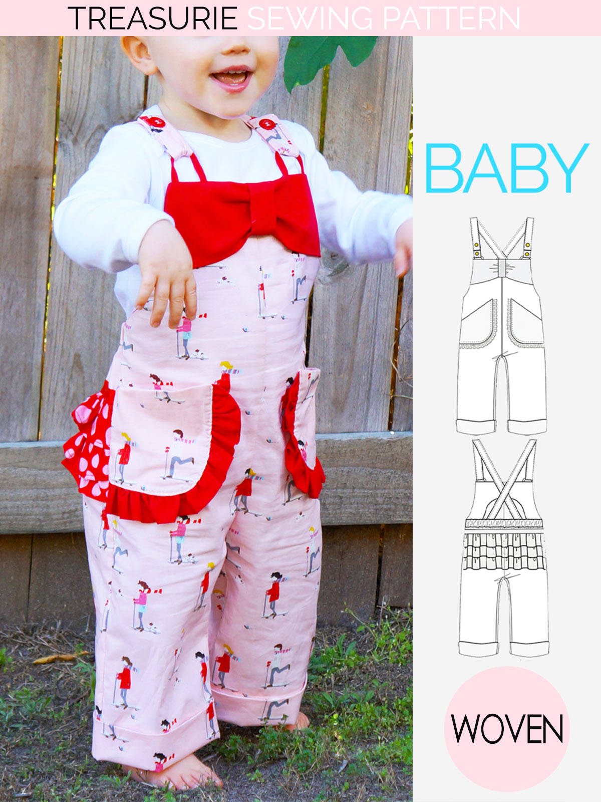 baby girls overalls sewing pattern