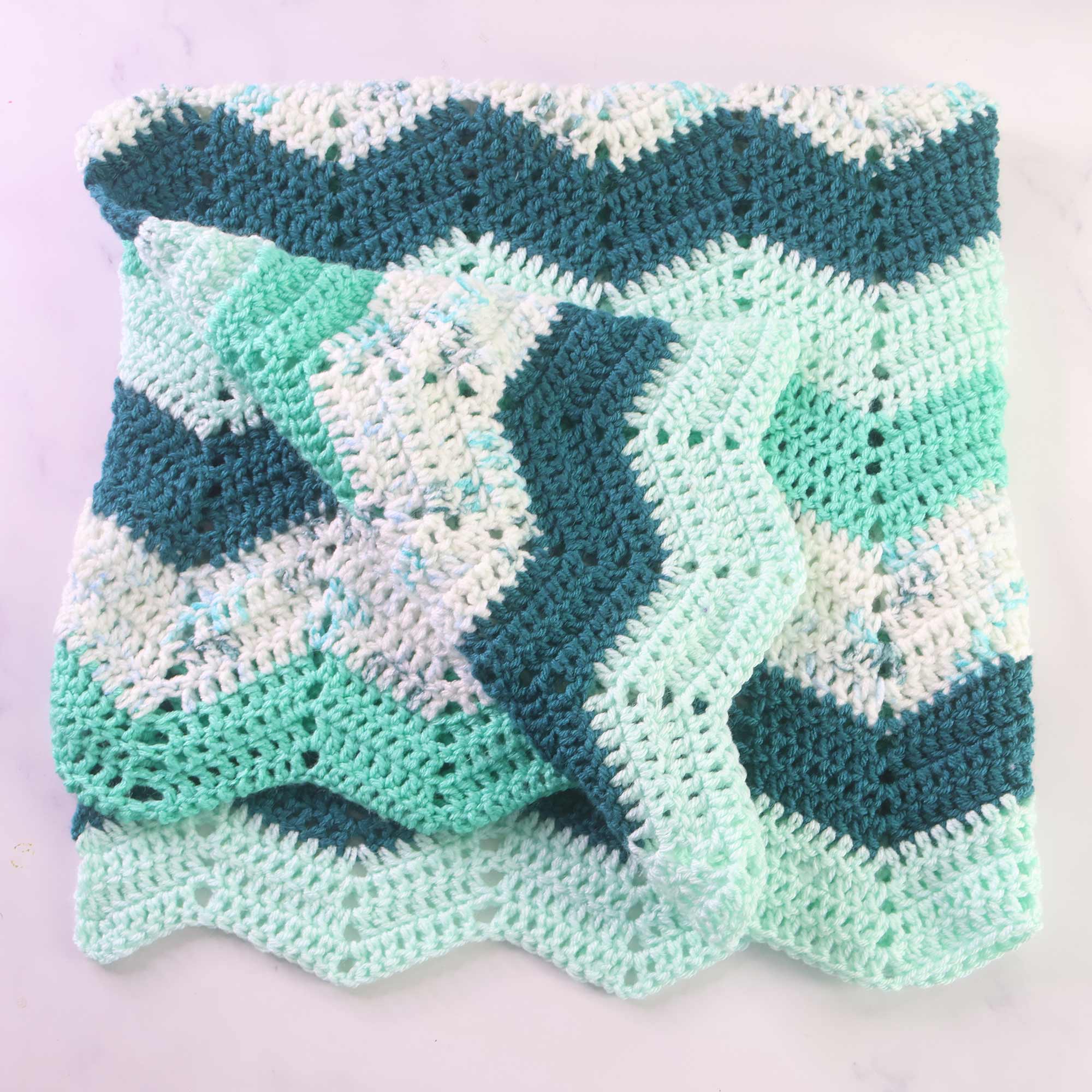 Chevron blanket crochet pattern