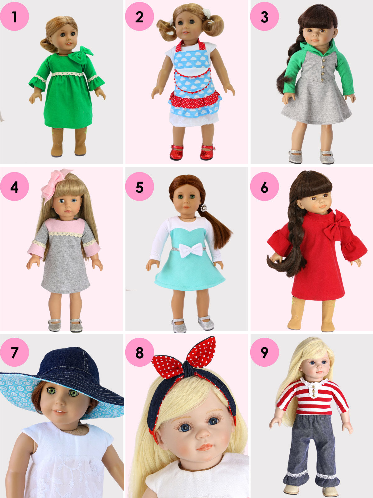 doll clothing sewing patterns