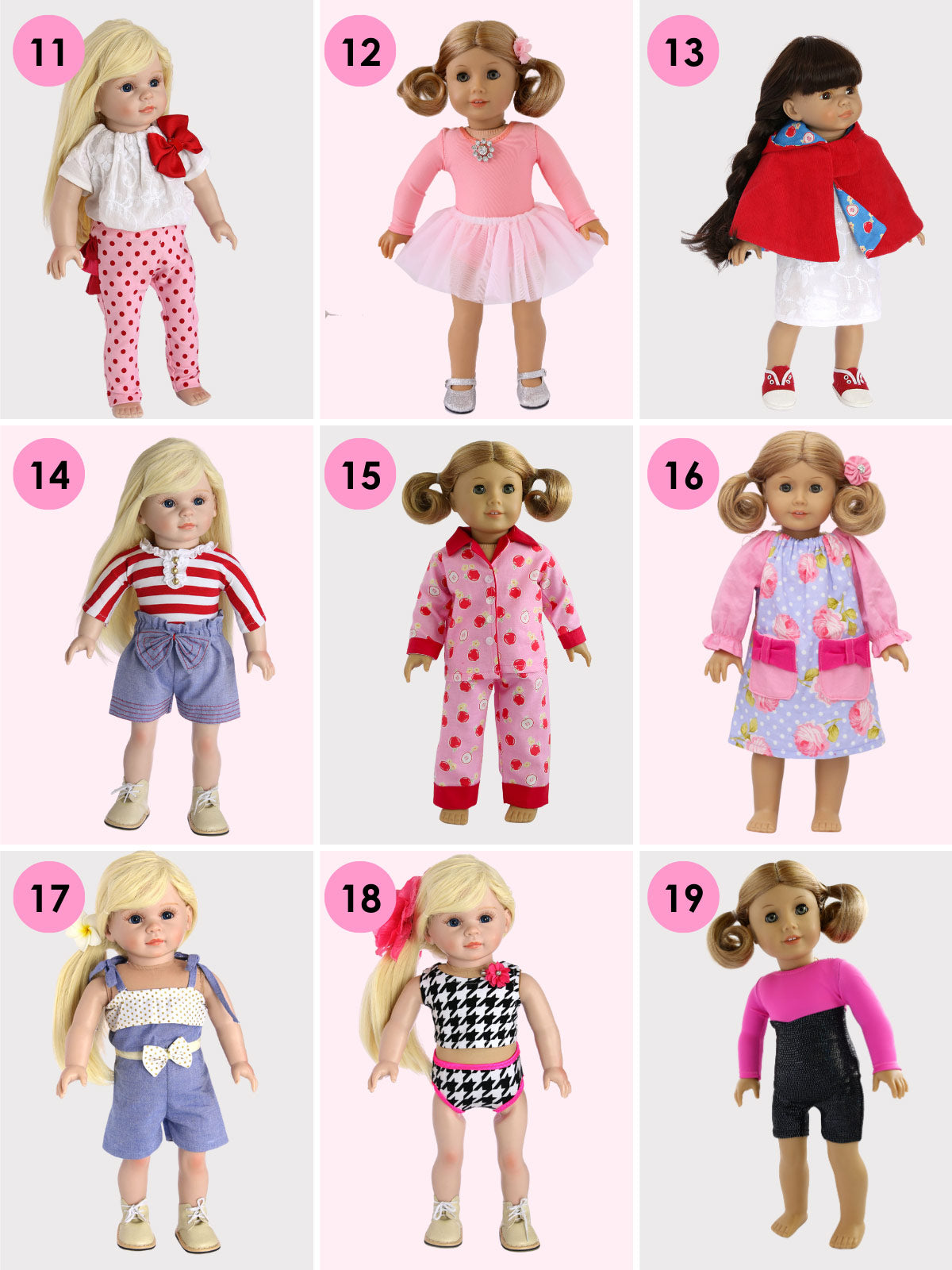 doll clothing sewing patterns