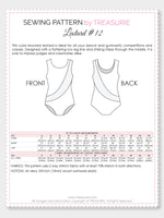 Leotard Pattern, Swimsuit Pattern - LEOTARD #12 - Girls, Sleeveless (L512)