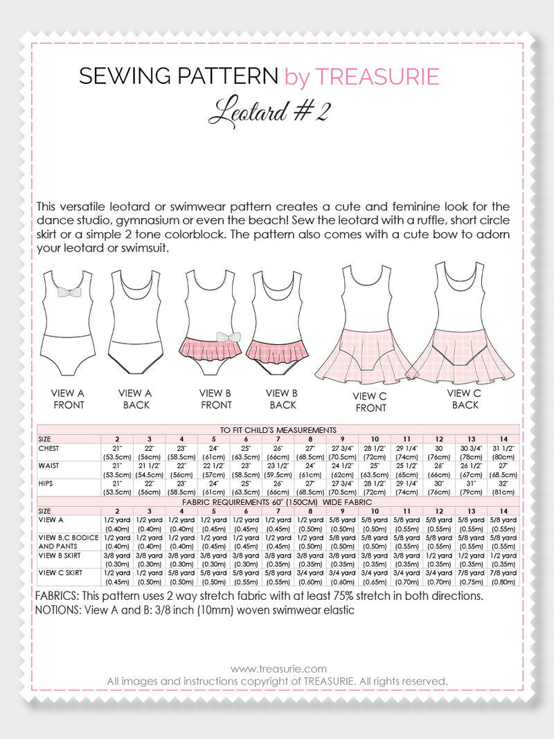 girls swimsuit pattern