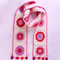 granny square crochet scarf pattern