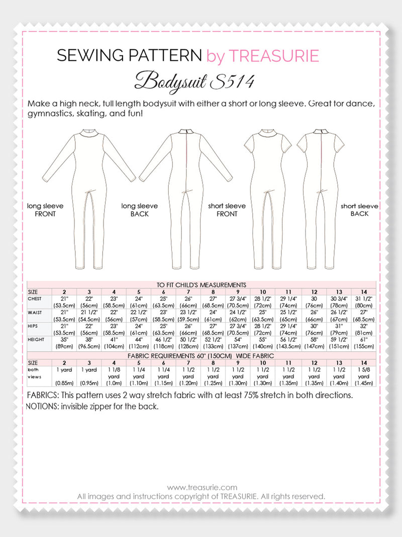 girls bodysuit pattern by Treasurie