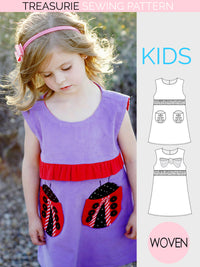 girls a line dress sewing pattern