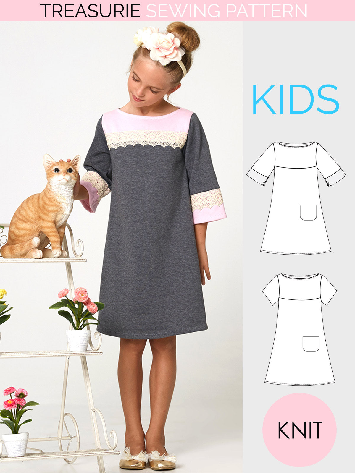 stretch fabric girls dress pattern