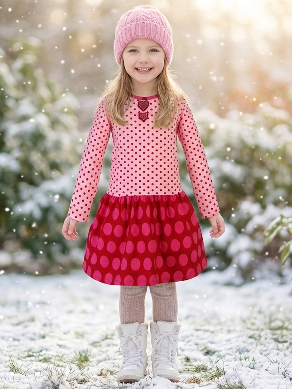 red pattern dress Anthea Girls Dress Sewing Pattern – TREASURIE