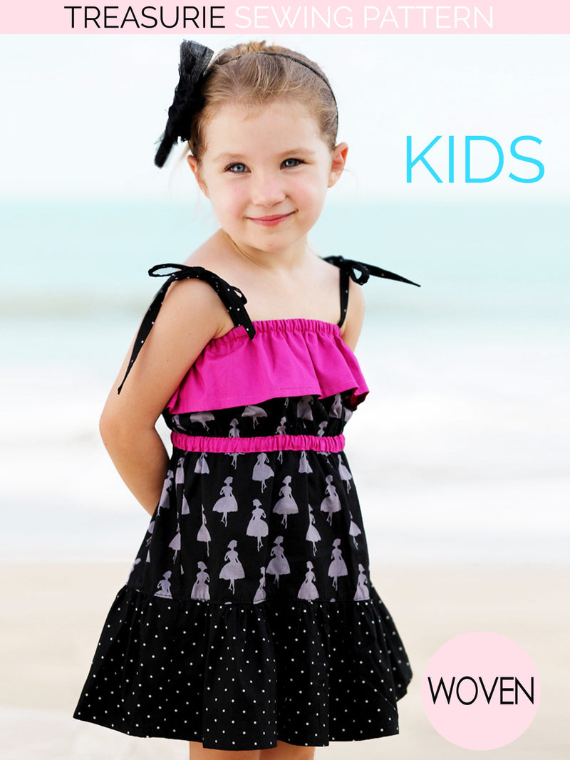 beginner girls dress sewing pattern