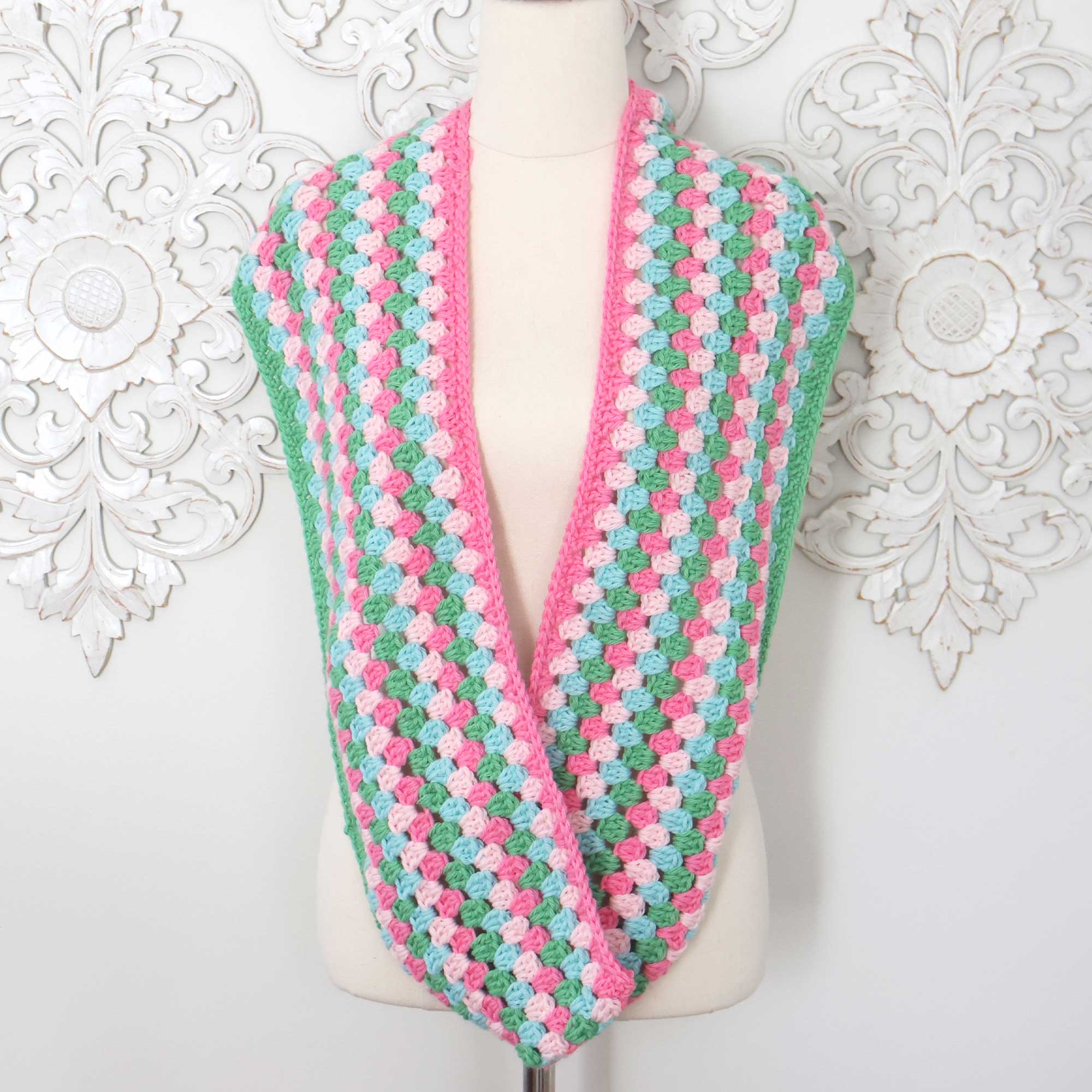 granny infinity scarf crochet pattern pdf