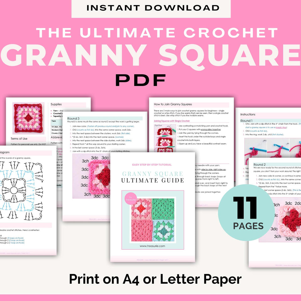 Granny Square Crochet Guide – TREASURIE