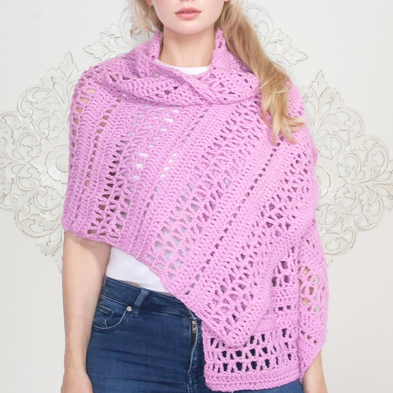 Lavender crochet wrap pattern