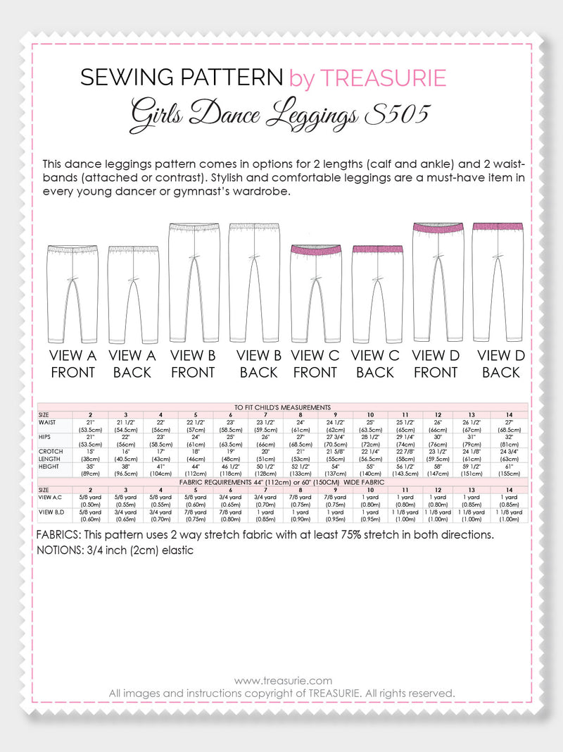 Lithops Leggings kids PDF Sewing pattern & Tutorial – MW Patterns