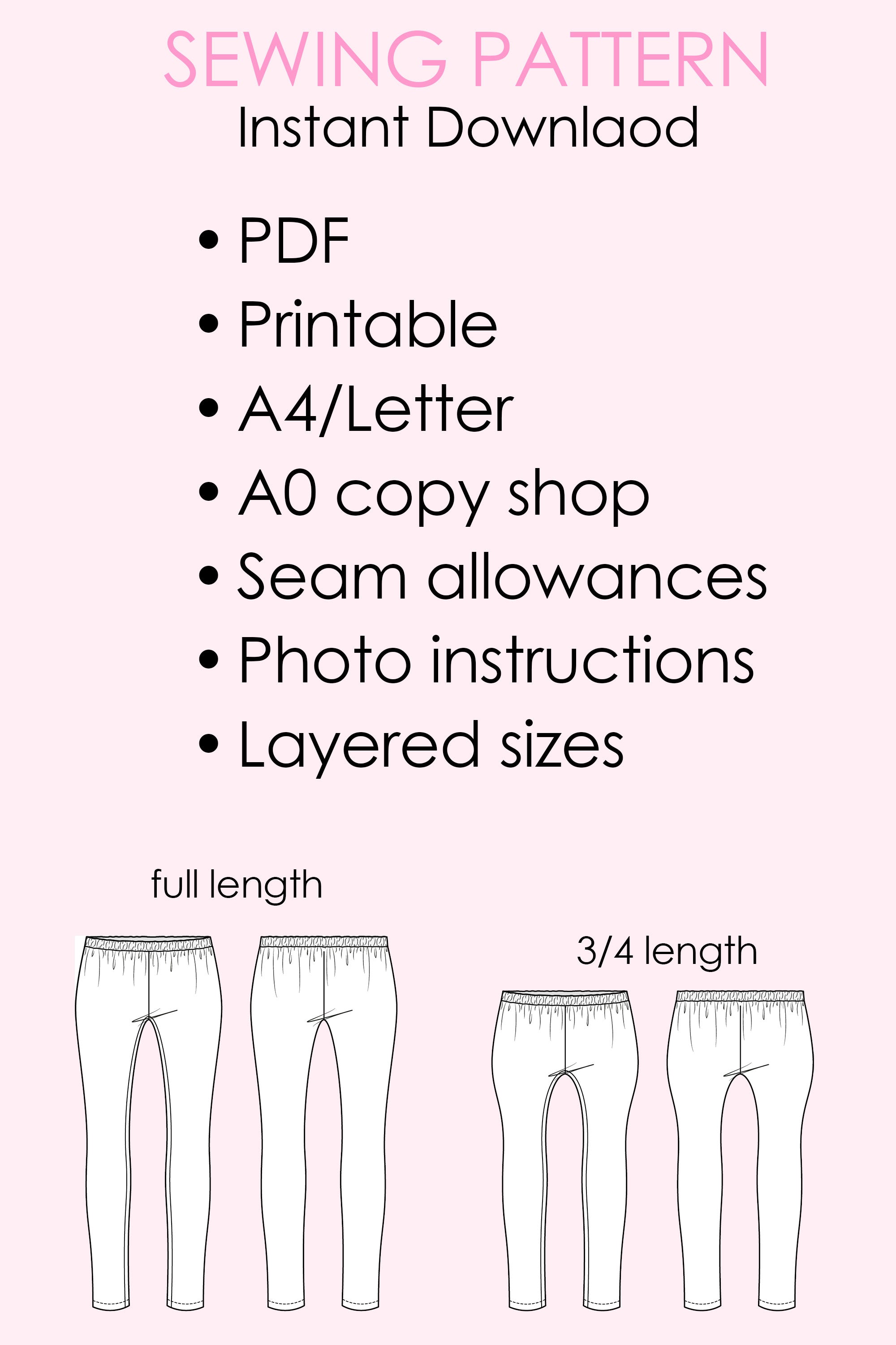 Leggings Sewing Pattern - SIMPLE