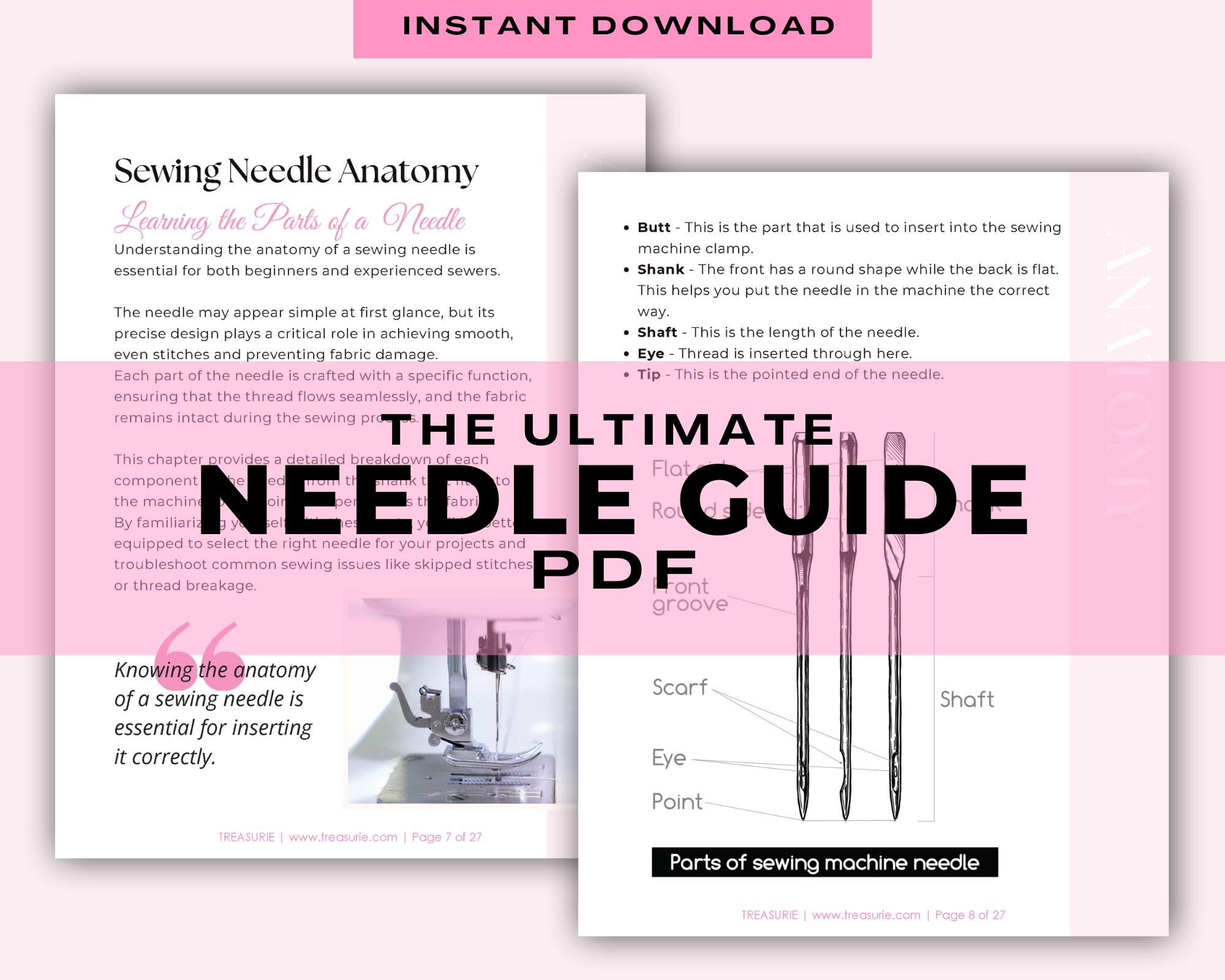 Threadneedle Guide Sewing Needle and Thread Guide – TREASURIE