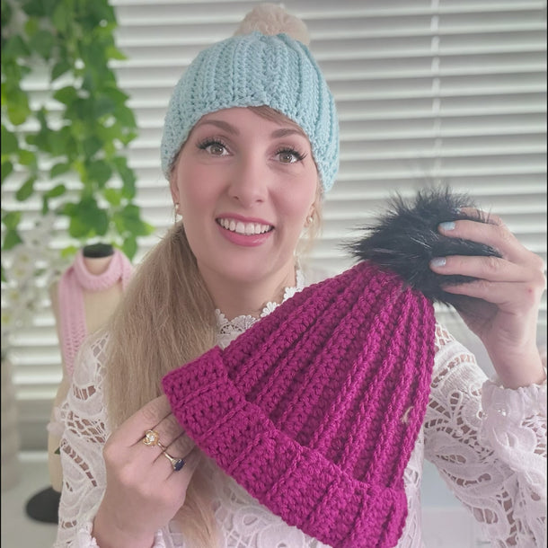 ribbed beanie crochet pattern beginner easy