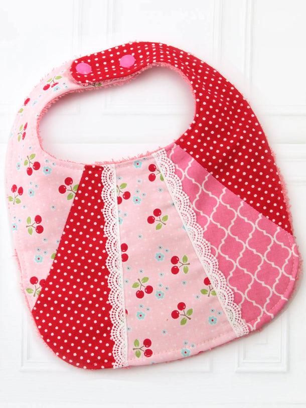 patchwork scrap baby bib pattern video