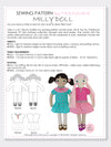 MILLY: 18 inch Doll Pattern - Fabric Doll Pattern, Rag Doll Pattern (T1204)