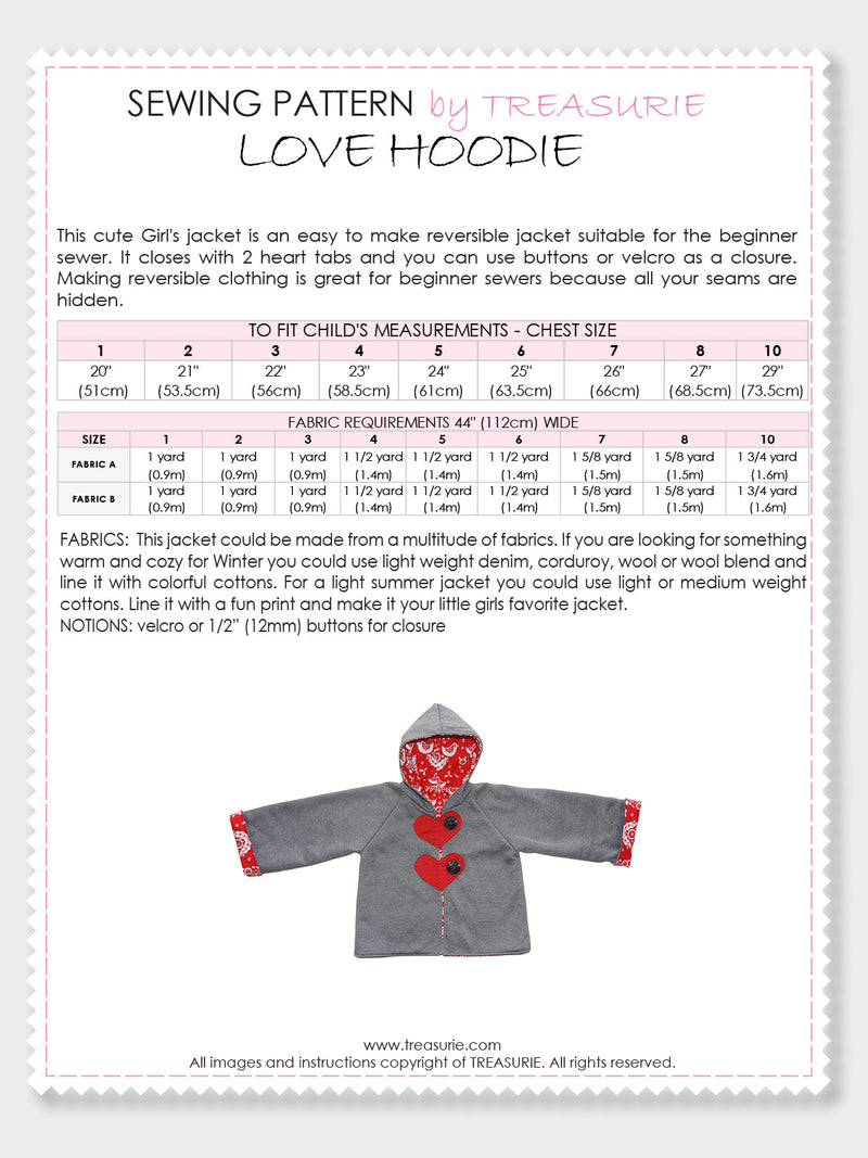 girls jacket sewing pattern