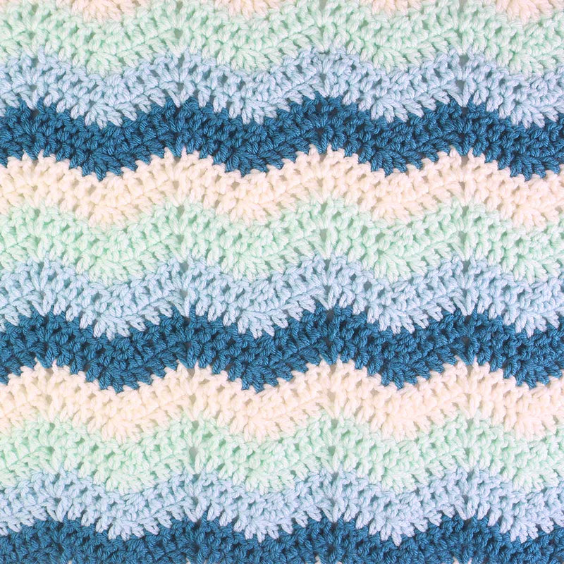 Ripple stitch blanket crochet pattern PDF