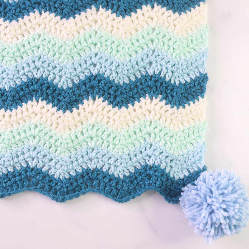 Ripple stitch blanket crochet pattern PDF