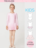 girls leotard with skirt sewing pattern