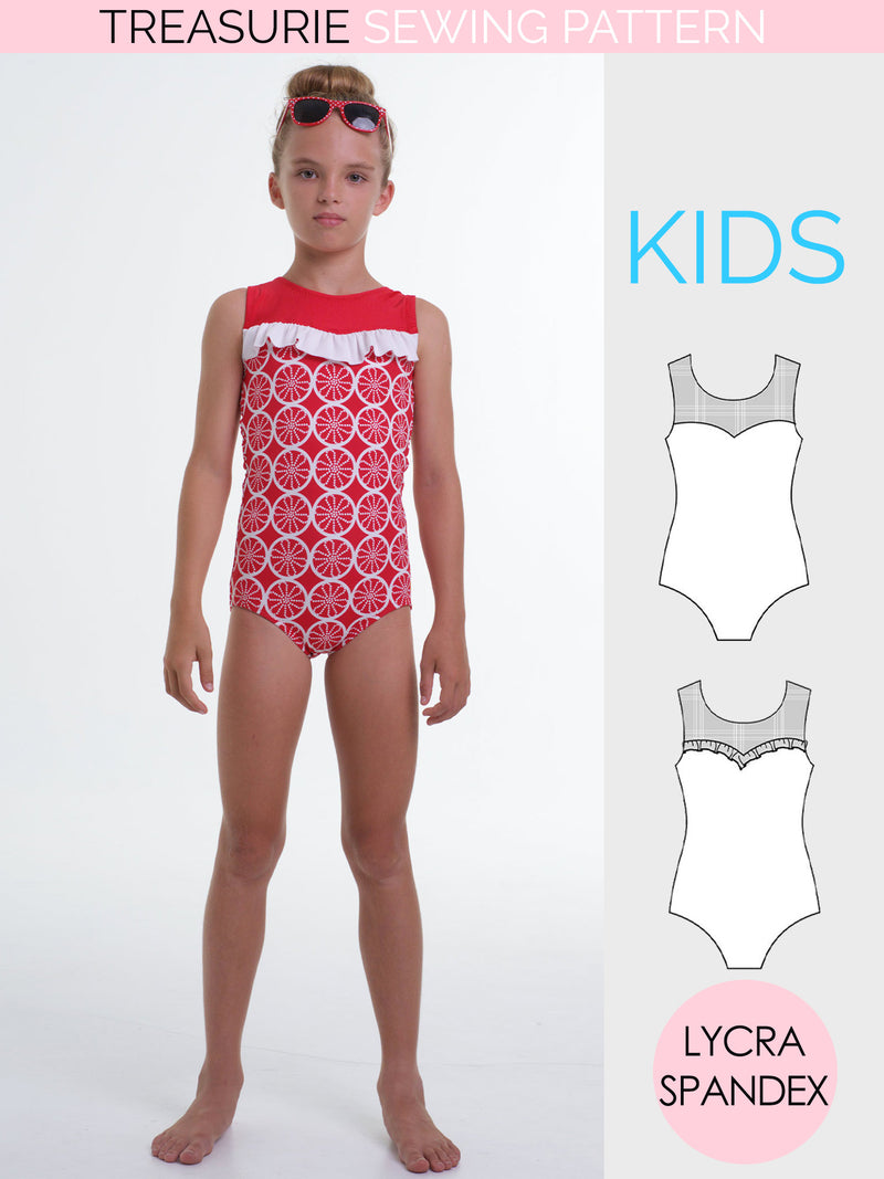 Leotards #1 Sewing Pattern in Girls Sizes 2-14
