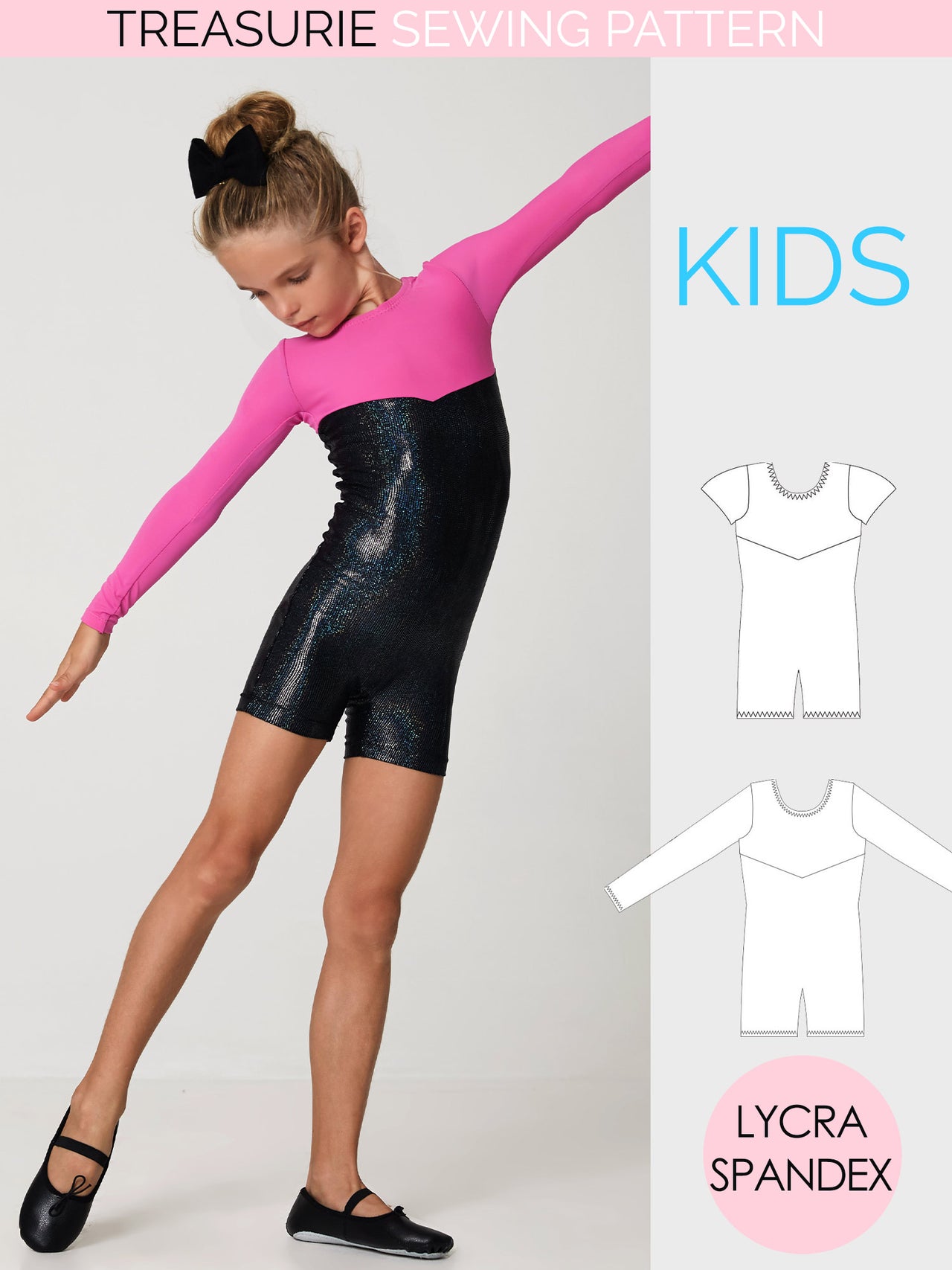 Leotard Patterns, Unitard Patterns - UNITARD #1 Short/Long Sleeve ...