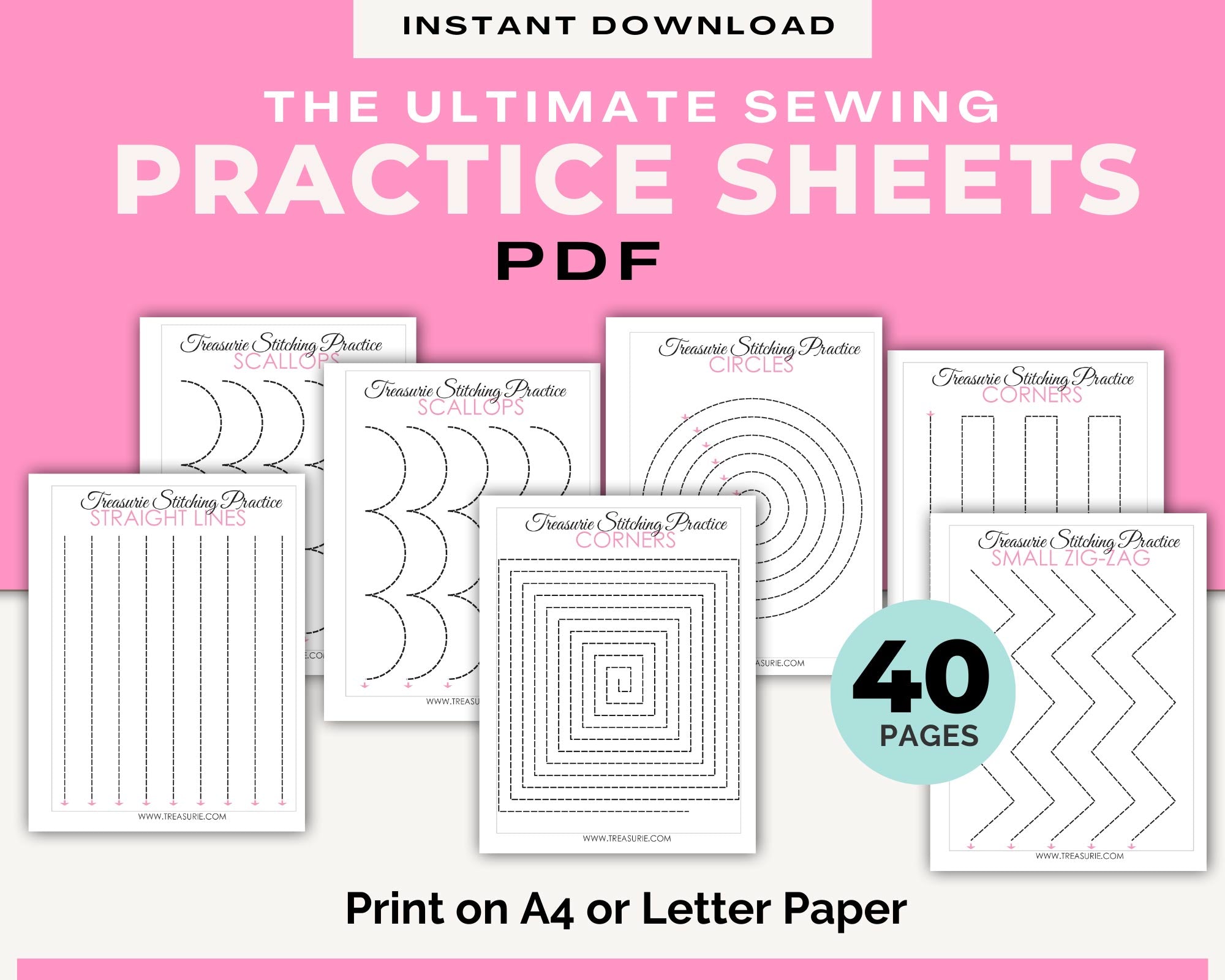 sewing practice sheets