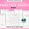 sewing practice sheets