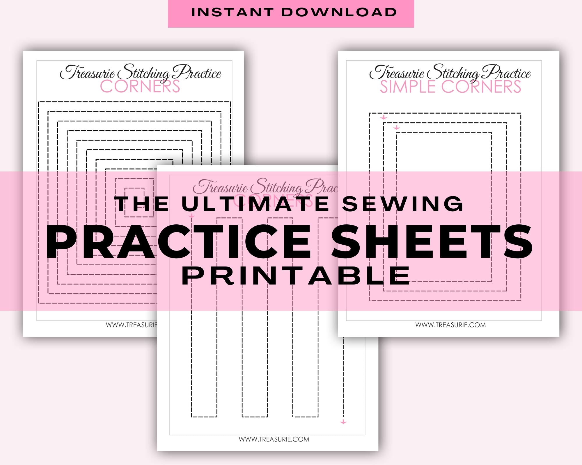 Sewing Practice Sheets – Printable Beginner Sewing Worksheets