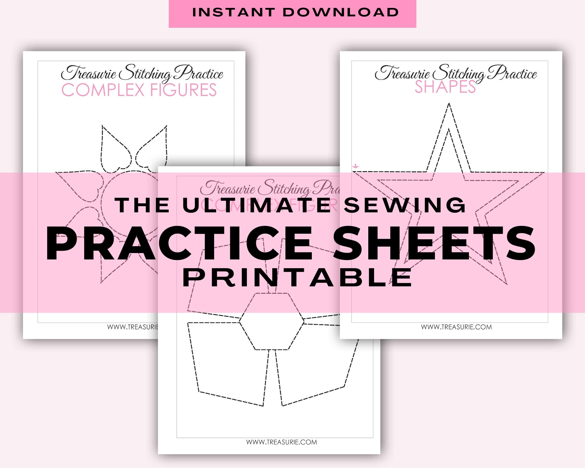Sewing Practice Sheets – Printable Beginner Sewing Worksheets – TREASURIE