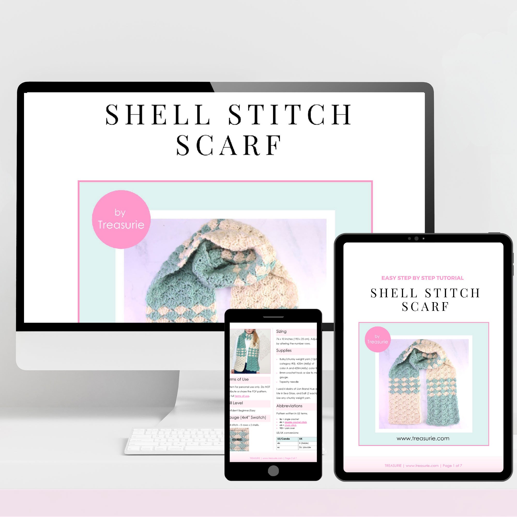 Shell Scarf Crochet Pattern – TREASURIE