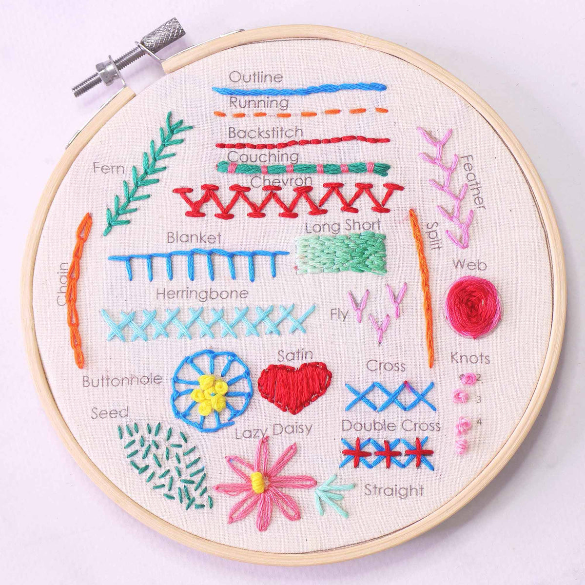 Sampler Stich Stitch Sampler - Embroidery Course Add On – TREASURIE