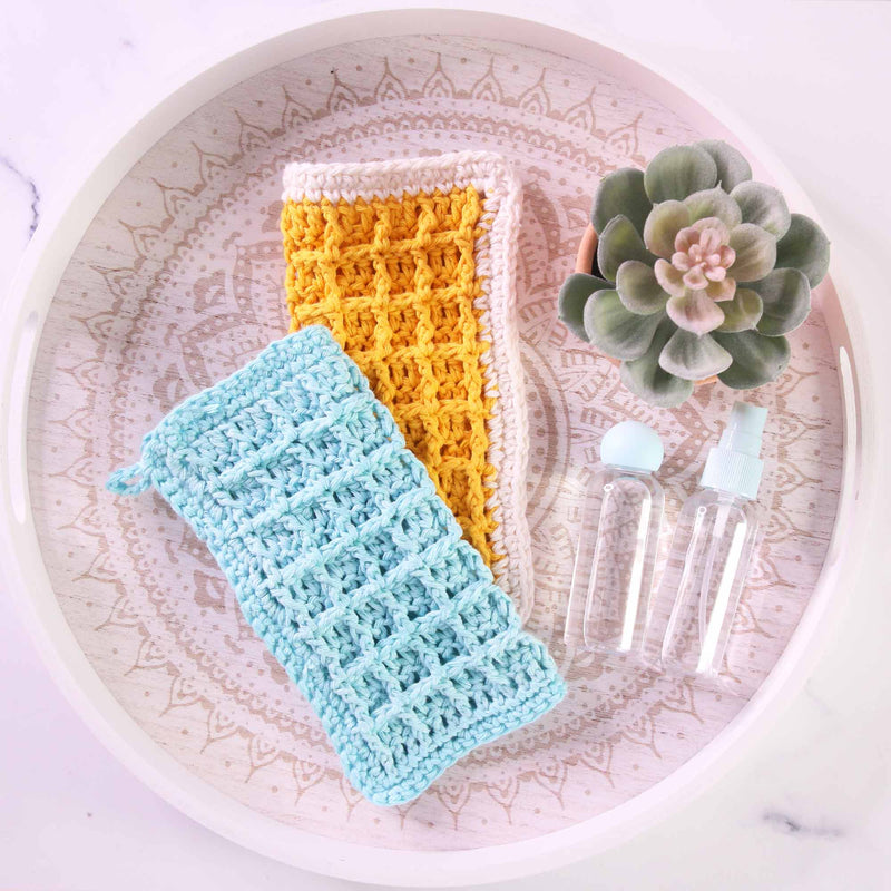 Waffle Dishcloth Washcloth Crochet Pattern PDF