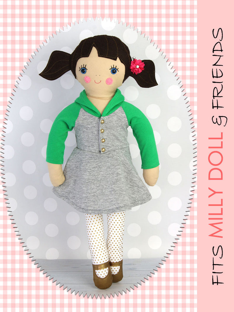 American Girl style 18 inch doll clothes sewing pattern LEGGINGS – TREASURIE
