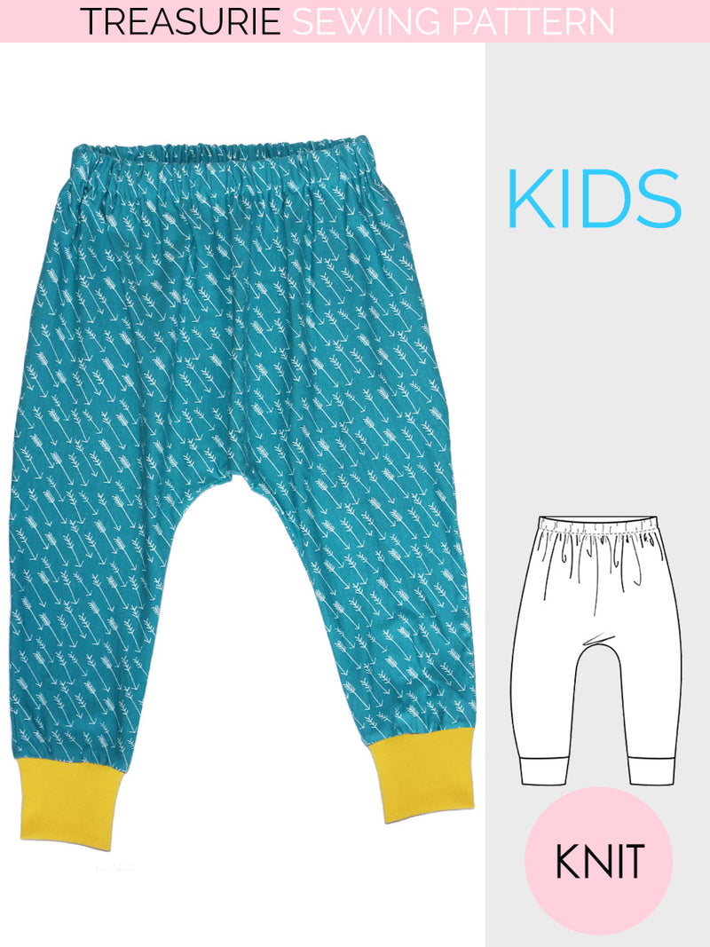 Baby Pants - Harem Pants sewing pattern – Konfetti Patterns