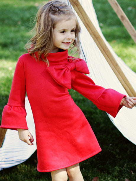 Pre Order: Pintuck Detailing Red Gown | Little Muffet