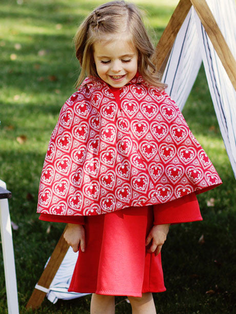 Reversible costume cape girls digital downloadable PDF sewing pattern,sew children's clothing pattern, reversible cape